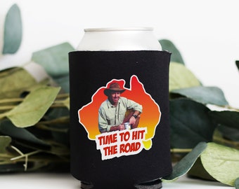 Time To Hit The Road 5 Stubby Holder - Drink Cooler Cosie Koozie Summer Fun Aussie Funny Australia Iconic Legend Adventure Russell Coight