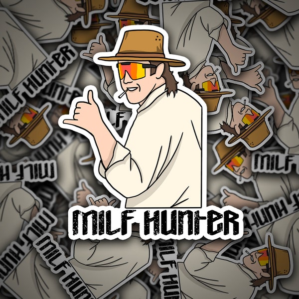 Sticker vinyle MILF Hunter Bogan Coight - Aussie Funny Meme Australia 4x4 4WD Toutes les aventures australiennes hors route Outback Russell Coight