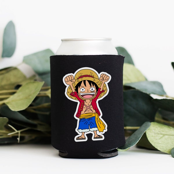 Luffy one Piece Stubby Holder - Drink Cooler Cosie Koozie Summer Fun Aussie Funny Sesh Anime Japanese