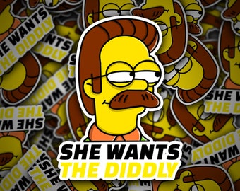 She Wants The Diddly Narrow Eyes Vinyl Sticker Australia Funny Meme 4x4 4WD The Simpsons Marge Bart Lisa Springfield Ned