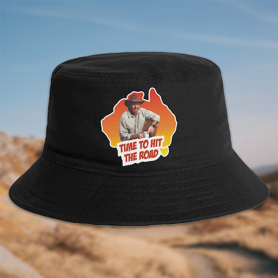 Time To Hit The Road 5 Bucket Hat - Summer Fun Cool Aussie Meme Funny Bogan  Smoko 4x4 Adventure Russell Coight