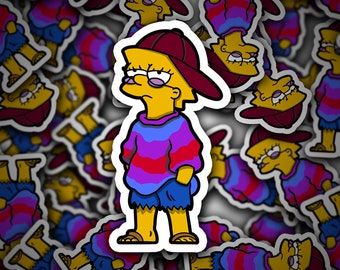 Chill Lisa Simpson Vinyl Sticker - Australia Funny Meme 4x4 4WD The Simpsons Marge Bart Lisa Springfield