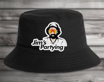 Jims Partying Bucket Hat - Summer Aussie Meme Funny Sesh Bogan 4x4 4WD Tradie