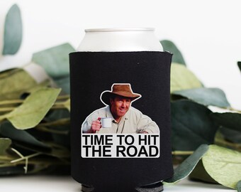 Time To Hit The Road 7 Stubby Holder - Drink Cooler Cosie Koozie Summer Fun Aussie Funny Australia Iconic Legend Adventure Russell Coight