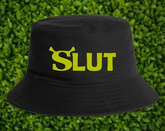 Shrek Sl*t Bucket Hat - Summer Fun Cool Aussie Meme Funny Bogan Smoko 4x4 Ogre Fiona