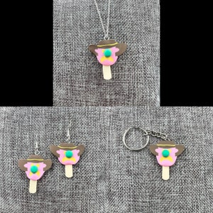 BUBBLE O BILL Earrings, Keychain & Necklace - Mini Earrings Small Aesthetic Dangle Novelty Streets Paddlepop Classic Cool Aussie