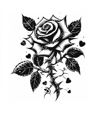 Rose Tattoo 1 - Etsy Canada
