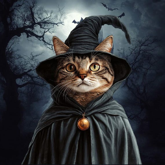 Halloween Witch Cats Free Stock Photo - Public Domain Pictures