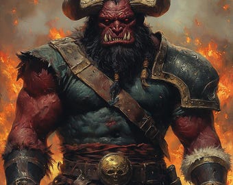 Arte digitale del tuo personaggio fantasy malvagio personalizzato, ritratto D&D