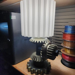 Gear Head Lamp - Industrial Design 21&quot; Table Lamp