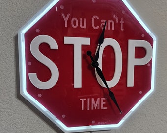 You Can't STOP Time LED Neon Clock