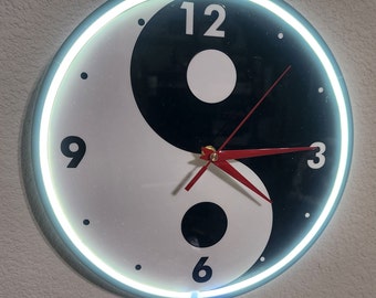 Yin-Yang LED Neon Clock