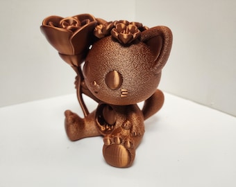 Valentines Bear w/ Rose by Koza Design