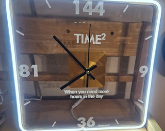 Time Squared LED Neon Clock