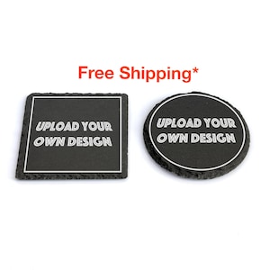 Posavasos de pizarra con grabado personalizado