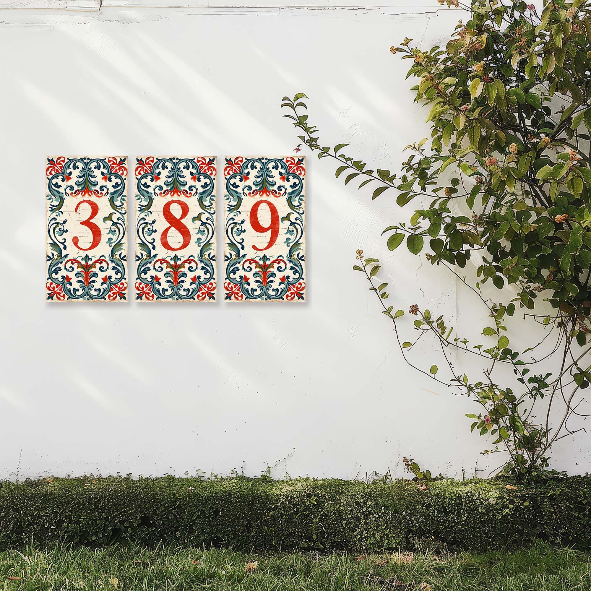 Vintage Number Tiles Clipart: Set of 10 Spanish-style Tiles, Decoration ...