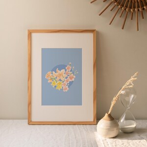 March Birth Month Botanical Print