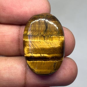 Awesome Quality Tiger Eye Gemstone Oval Shaped Golden Yellow Shine Tiger Eye Cabochon Gemstone Jewelry Making Stone Gift For Her 29X20X7 MM