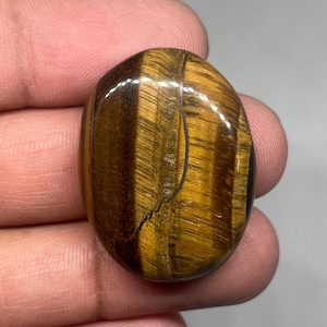 Wonderful Natural Tiger Eye Cabochon Smooth Oval Shaped Golden Tiger Eye Gemstone Healing Stone Jewelry Making Stone Gift For Her 32X24X7 MM