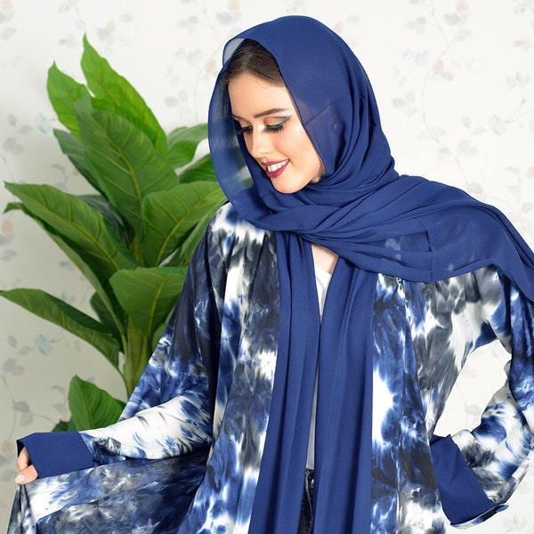 Summer Collection ,Arabic Bisht Style Casual Wear Tie & Dye Abaya.