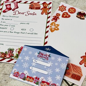Brief an Santa Kinder Brief an Santa Druckbare Brief an Santa Kinder Weihnachtswunschliste Lieber Santa Brief Weihnachtsmann Wunschliste Montessori Winter