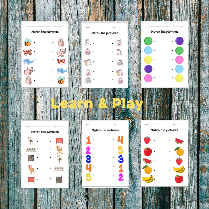 Matching Worksheets, Preschool Printables, Kindergarten Preschool ...