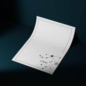 Constellations Stationery Printable, Zodiac Stationary, Celestial ...