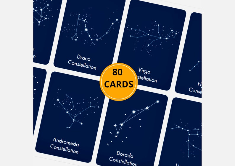 Constellations Flashcards, Astronomy Flashcards, Science Printable ...