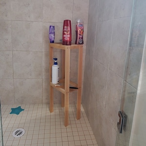 Teak Shower Caddy, Shower Organizer for Bathroom, Non Slip, Indoor and  Outdoor, Hanging Shower Organizer, 3 Shelf, the Thoren 