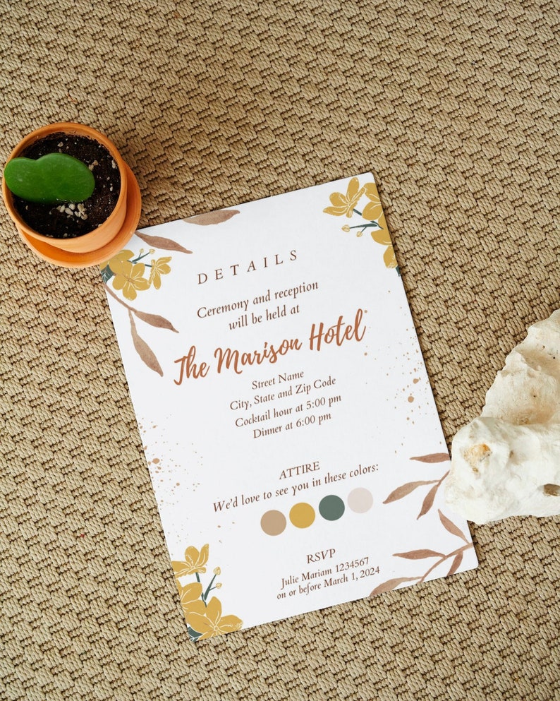 Traditional Filipino Wedding Invitation Editable, Church Wedding