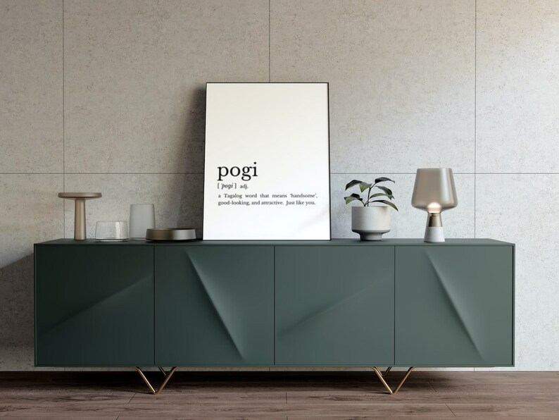 POGI Filipino Definition Art Print Filipino Word Art Philippines Gift