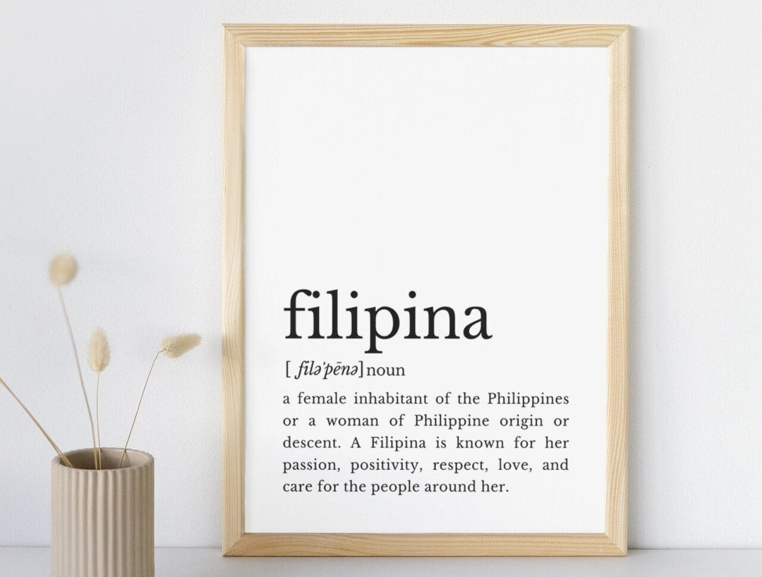 Minimalist Filipina Beauty Definition Wall Art Pinay Beauty