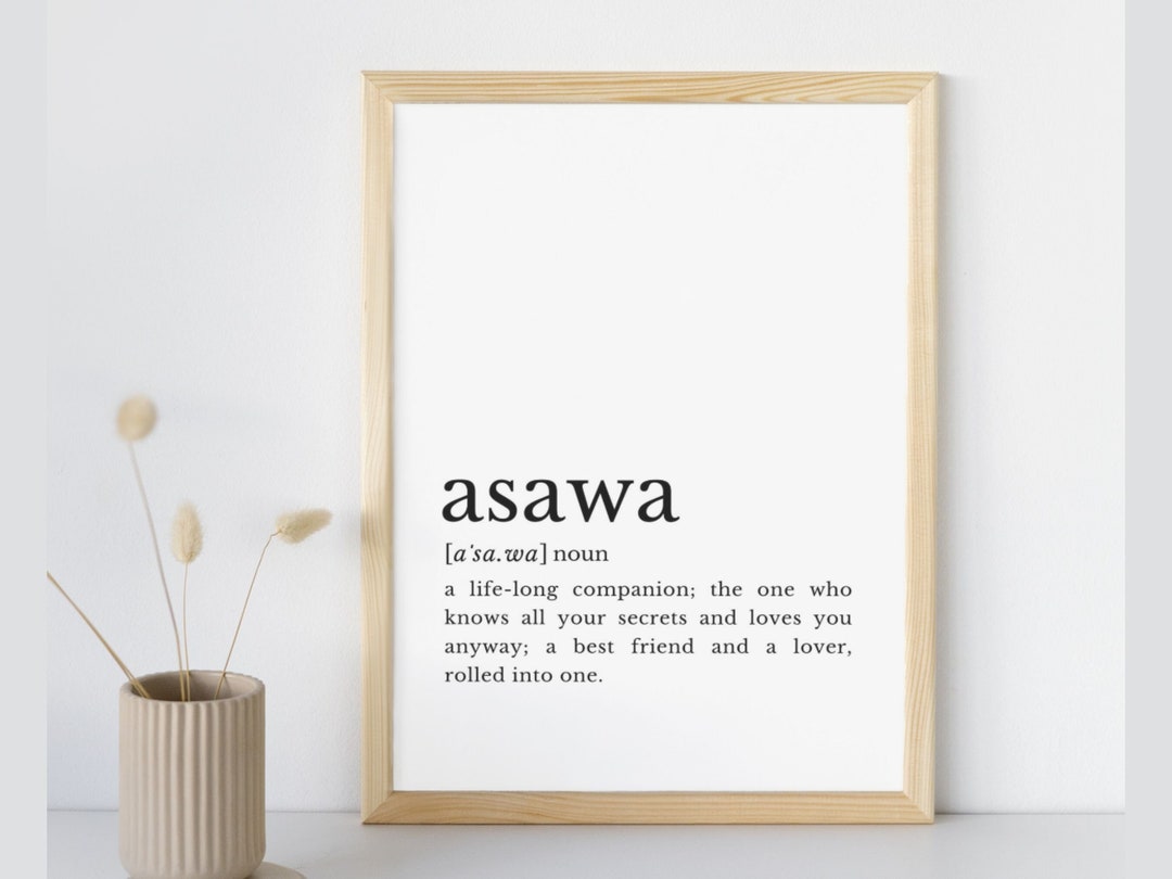 ASAWA Filipino Definition Art Print Filipino Word Art Philippines Gift