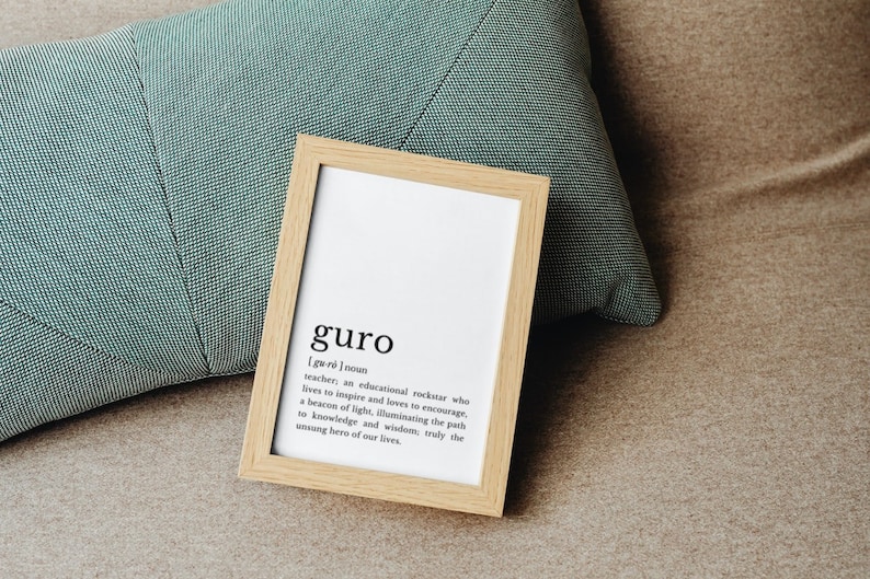 GURO Definition Art Print Filipino Word Art Philippines Gift Idea