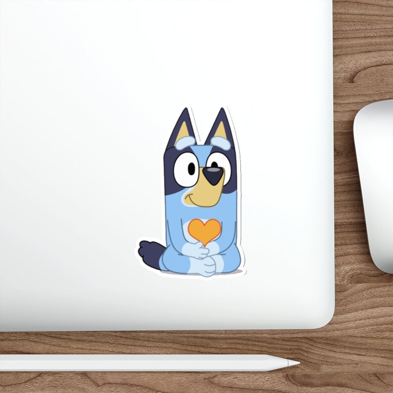 Bluey Cartoon Sticker Vinyl Waterproof Decals Bluey Stickers Etsy