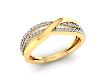 Women's ring, real gold women's ring, diamond gold ring, anniversary gift, Christmas gift, birthday gift, Valentine's Day, gold wedding ring.