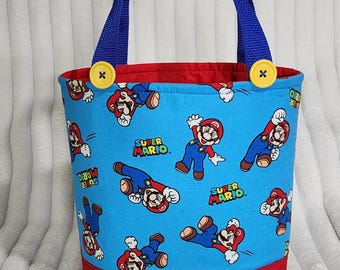 Mario Brothers Kids Tote Bag / Canvas and Cotton