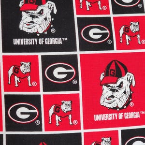 Georgia Bulldog Football Pillow Cover / Choose A Size / 100% Cotton