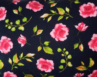 Roses/ Floral /Snuggly Soft Flannel Travel / Throw Pillow Covers / Envelope Closure / Flannel Cotton