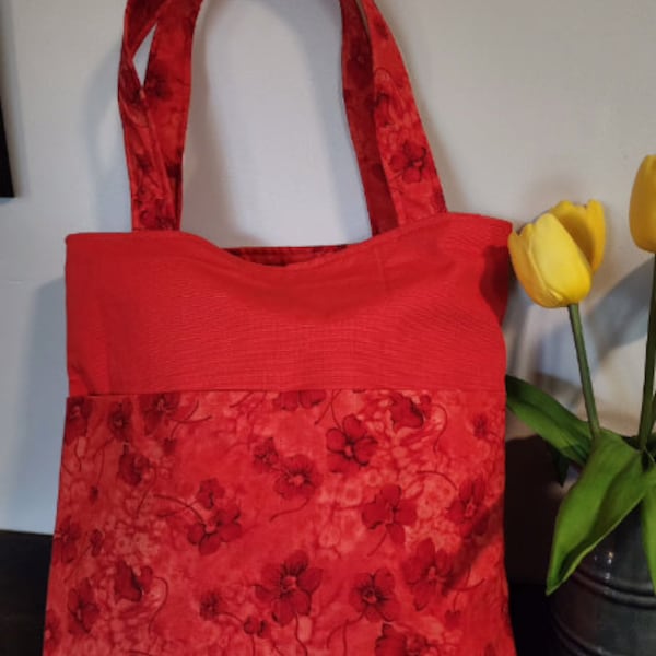 Handmade Shopping Tote Bag / 4 Pockets