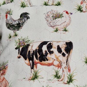 Farm Animals Pillow Cover / Envelope Closure/ 16&quot; X 16&quot; / 100% Cotton