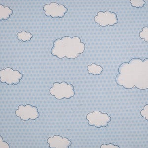 Cloud Print Cotton Pillowcase: Travel, Lumbar, Throw - Handmade