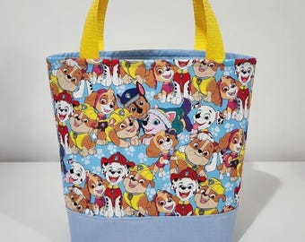 Paw Patrol / Kids Tote Bag / Canvas and Cotton