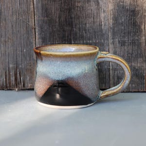Hand Thrown Stoneware Coffee Mugs: Teadust Iron & Chun Glaze