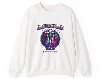 Comeback Mode Crewneck Sweatshirt | K-pop Comeback, Lightstick Fan Chant