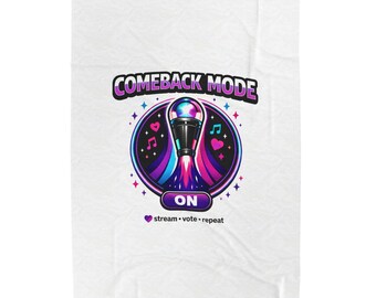 Comeback Mode Velveteen Blanket | K-pop comeback, stan lightstick