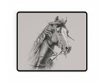 Horse Portrait Desk Mat, Equestrian Office Mat