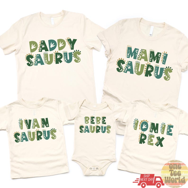 MamaSaurus/DadaSaurus Tees, Matching Family Dinosaur Birthday shirts, Kids Dino Tee, Mom/Dad Dino Tees, Mommy and Me Family Tees 1 image 1