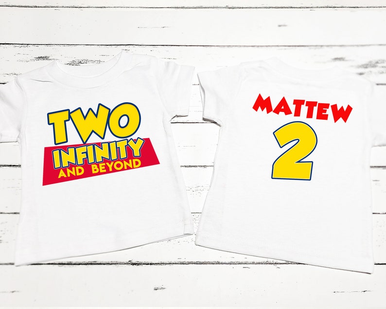2infinity Two Infinity and Beyond Shirt, Toy Story Theme Birthday Party, 2nd ...
