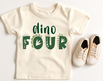 Dino FOUR Shirt, birthday Saurus Shirt, Dinosaur birthday kids tees, Fourth Birthday Toddler Tee, Birthday Clothing, 4th Birthday outfit 66